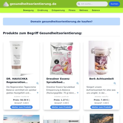 Screenshot gesundheitsorientierung.de