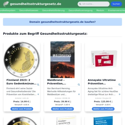 Screenshot gesundheitsstrukturgesetz.de