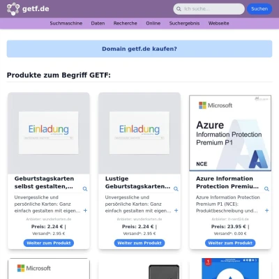 Screenshot getf.de