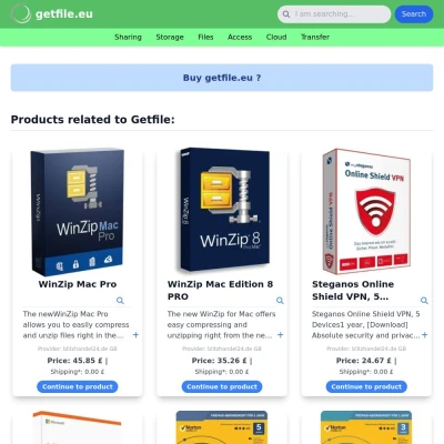 Screenshot getfile.eu