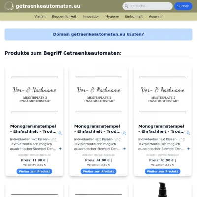 Screenshot getraenkeautomaten.eu