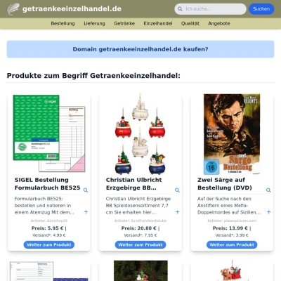 Screenshot getraenkeeinzelhandel.de