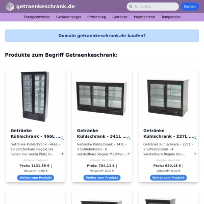 Screenshot getraenkeschrank.de