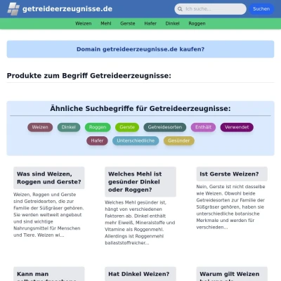 Screenshot getreideerzeugnisse.de