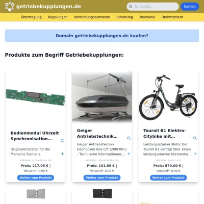 Screenshot getriebekupplungen.de