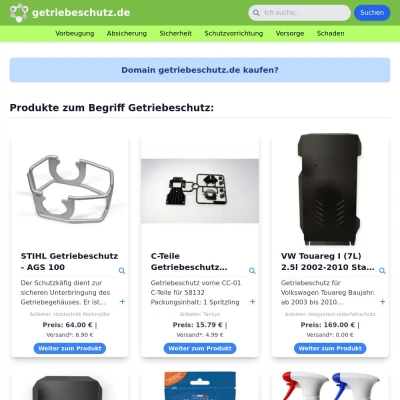 Screenshot getriebeschutz.de