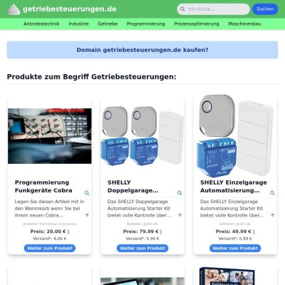 Screenshot getriebesteuerungen.de
