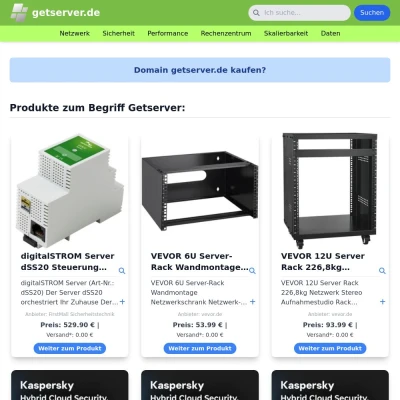 Screenshot getserver.de