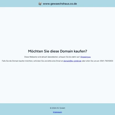 Screenshot gewaechshaus.co.de