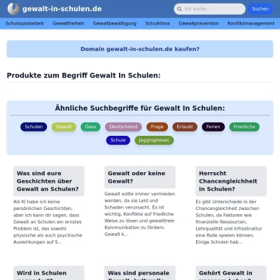 Screenshot gewalt-in-schulen.de