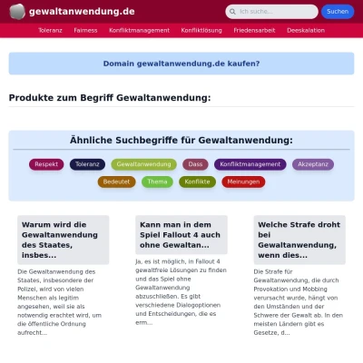 Screenshot gewaltanwendung.de