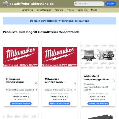 Screenshot gewaltfreier-widerstand.de