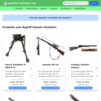 Screenshot gewehr-zweibein.de