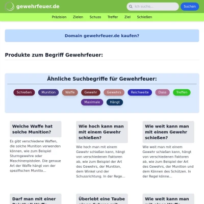 Screenshot gewehrfeuer.de