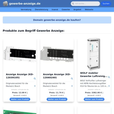 Screenshot gewerbe-anzeige.de