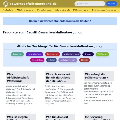 Screenshot gewerbeabfallentsorgung.de