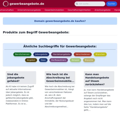 Screenshot gewerbeangebote.de