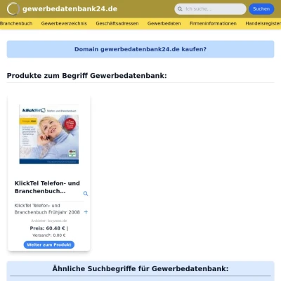 Screenshot gewerbedatenbank24.de