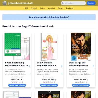 Screenshot gewerbeeinkauf.de