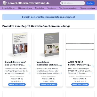 Screenshot gewerbeflaechenvermietung.de