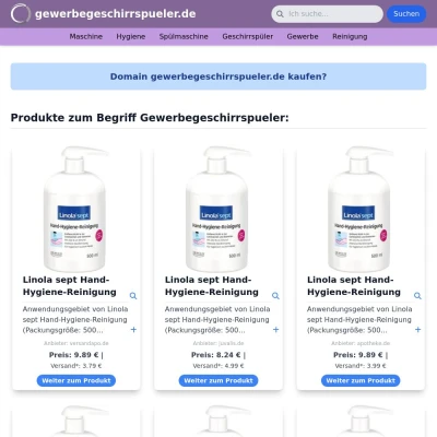 Screenshot gewerbegeschirrspueler.de