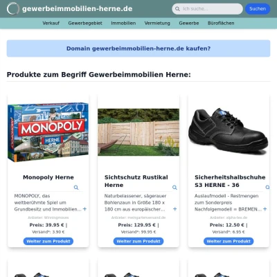 Screenshot gewerbeimmobilien-herne.de