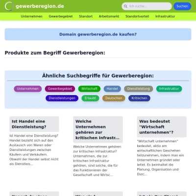 Screenshot gewerberegion.de