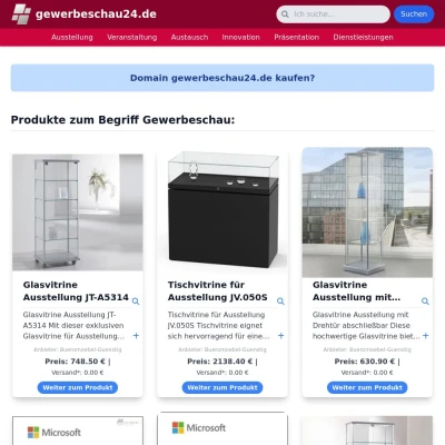 Screenshot gewerbeschau24.de