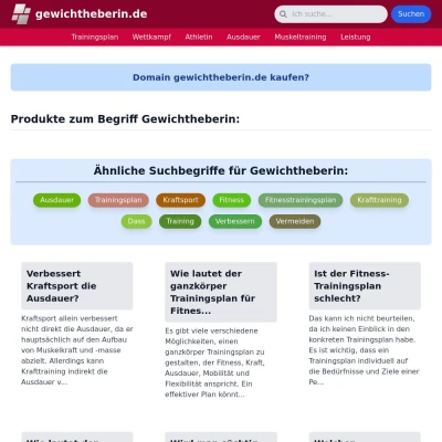 Screenshot gewichtheberin.de