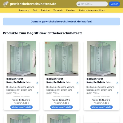 Screenshot gewichtheberschuhetest.de