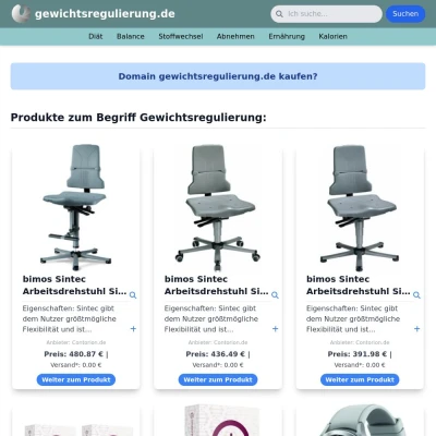 Screenshot gewichtsregulierung.de