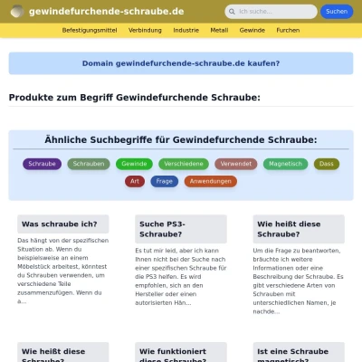 Screenshot gewindefurchende-schraube.de