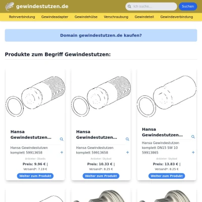 Screenshot gewindestutzen.de