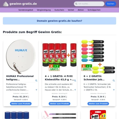 Screenshot gewinn-gratis.de