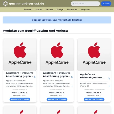 Screenshot gewinn-und-verlust.de