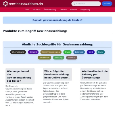 Screenshot gewinnauszahlung.de