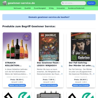 Screenshot gewinner-service.de