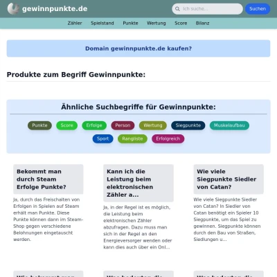 Screenshot gewinnpunkte.de