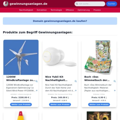 Screenshot gewinnungsanlagen.de