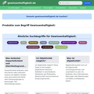 Screenshot gewissenhaftigkeit.de