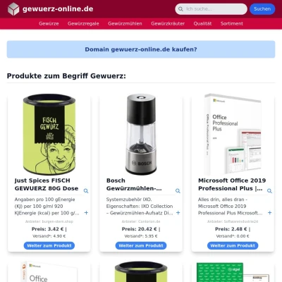 Screenshot gewuerz-online.de