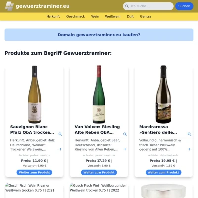 Screenshot gewuerztraminer.eu