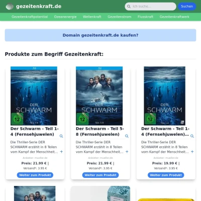 Screenshot gezeitenkraft.de