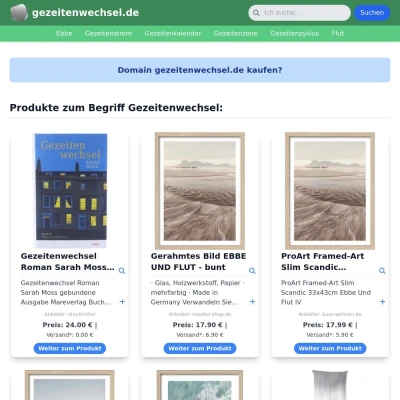 Screenshot gezeitenwechsel.de