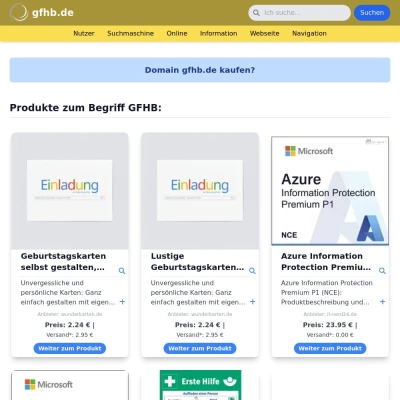 Screenshot gfhb.de