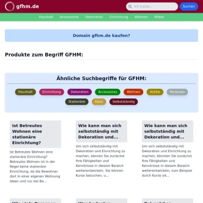 Screenshot gfhm.de