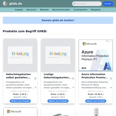 Screenshot ghkb.de