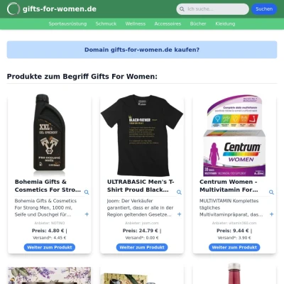 Screenshot gifts-for-women.de