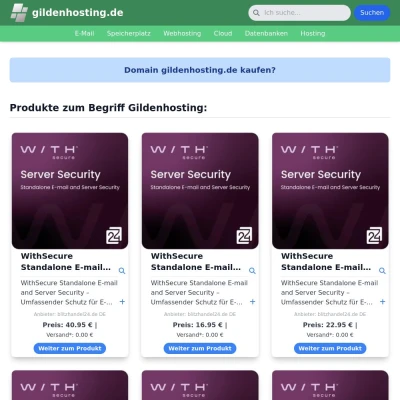 Screenshot gildenhosting.de