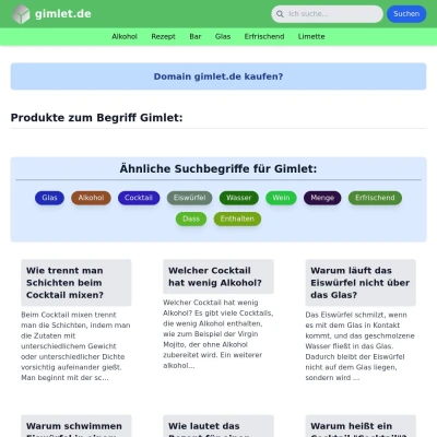 Screenshot gimlet.de